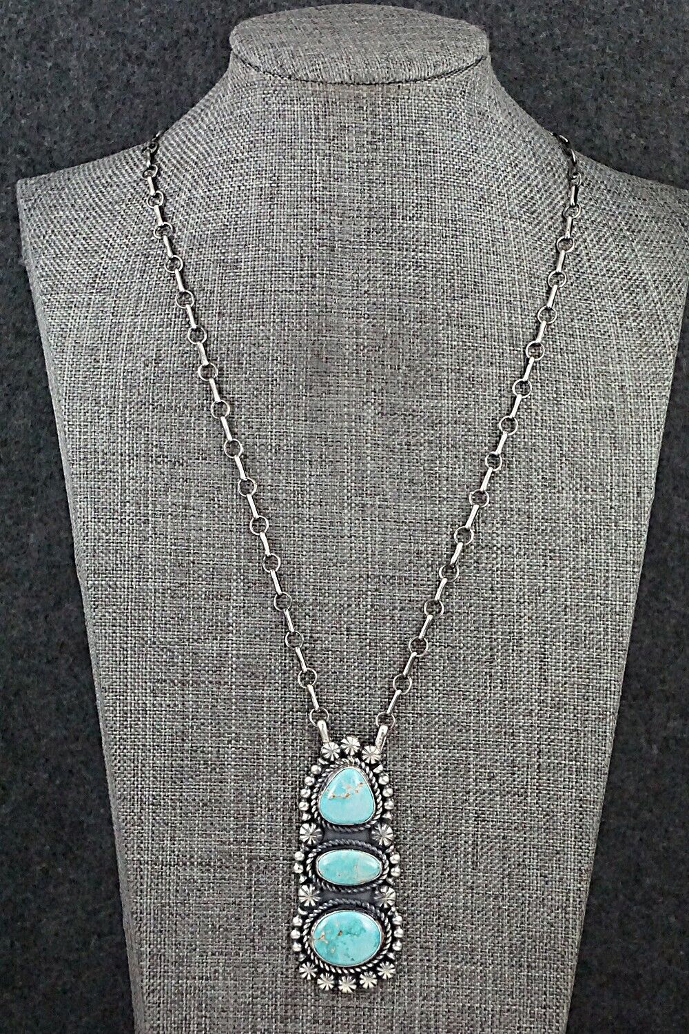 Turquoise & Sterling Silver Necklace - Jeff James