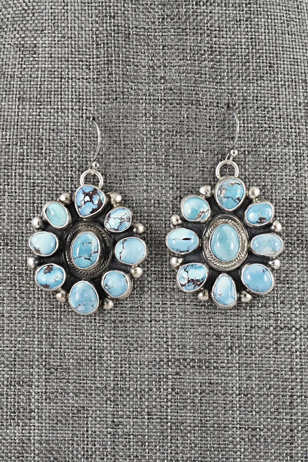 Turquoise & Sterling Silver Necklace and Earrings Set - Kathleen Livingston