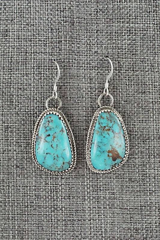 Turquoise & Sterling Silver Earrings - Ernest Hawthorne