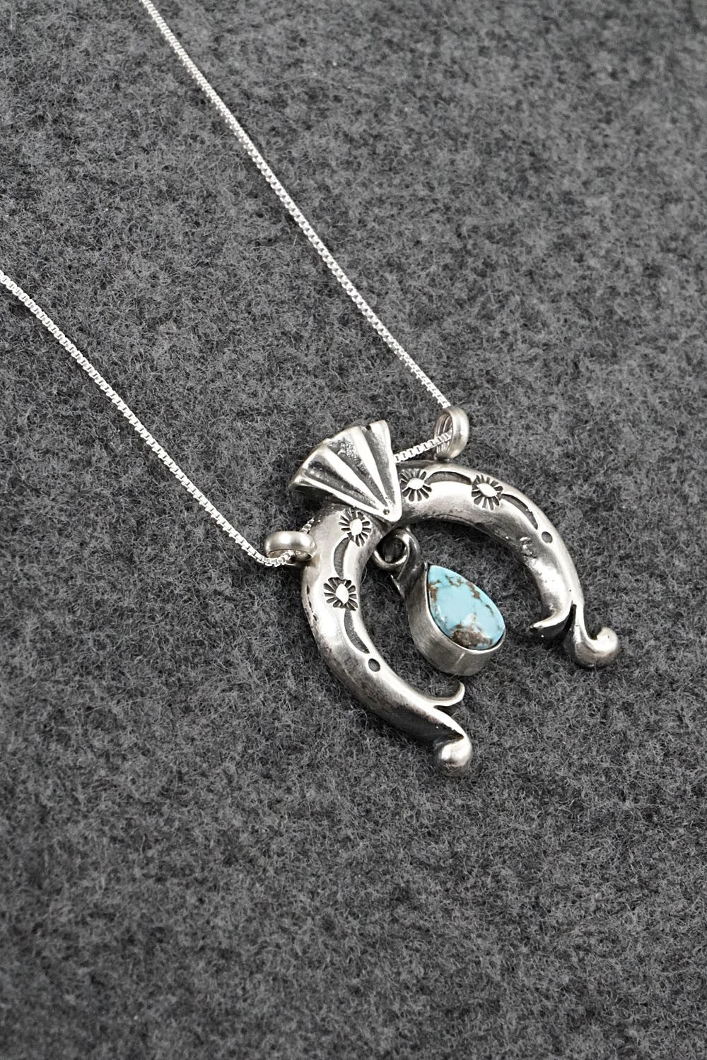 Turquoise & Sterling Silver Necklace - Gary Shorty