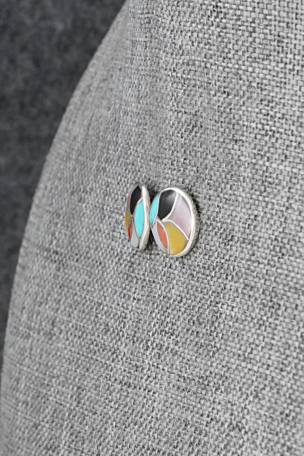 Multi-Stone & Sterling Silver Earrings - Orena Leekya