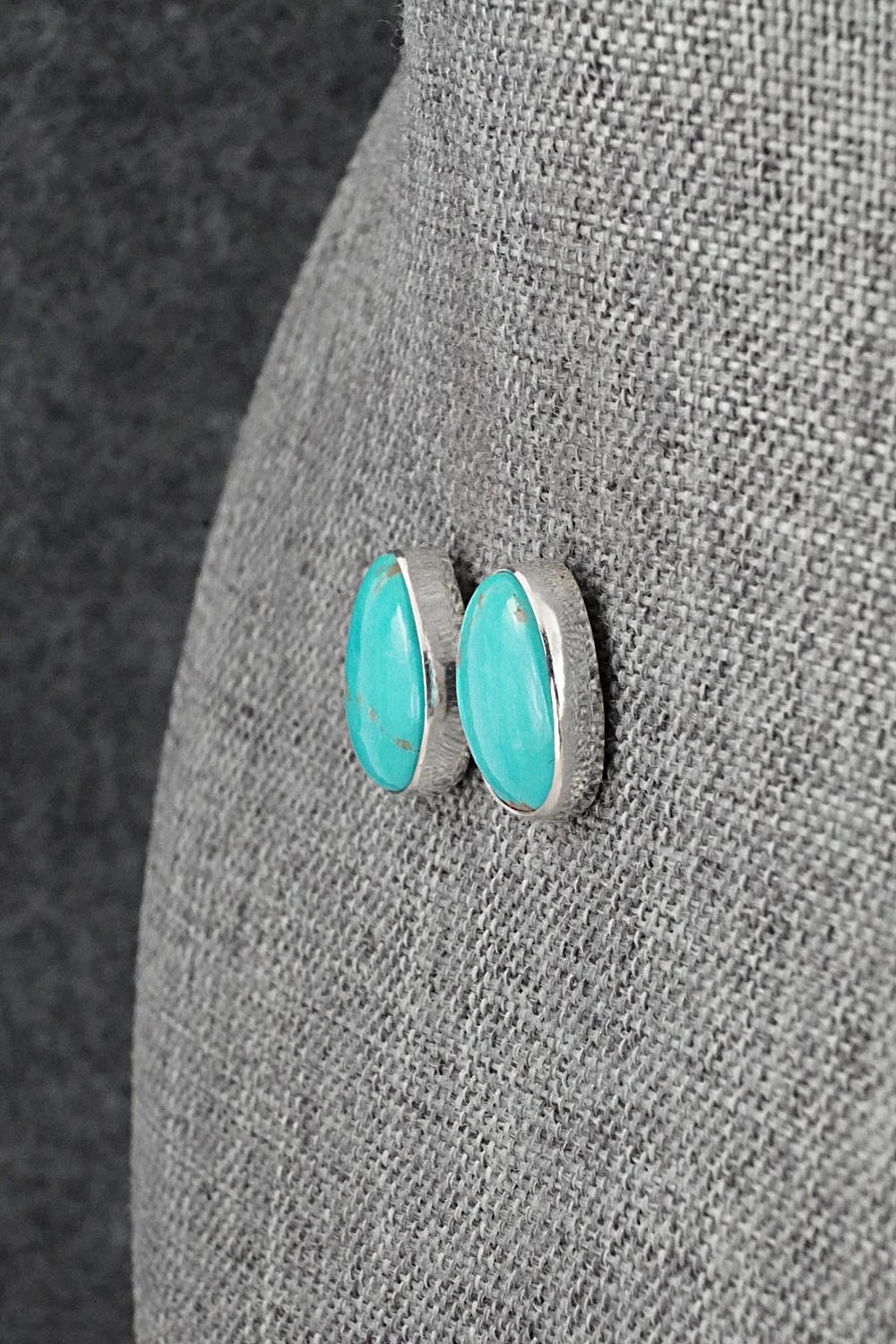 Turquoise & Sterling Silver Earrings - Rosemary Saunders
