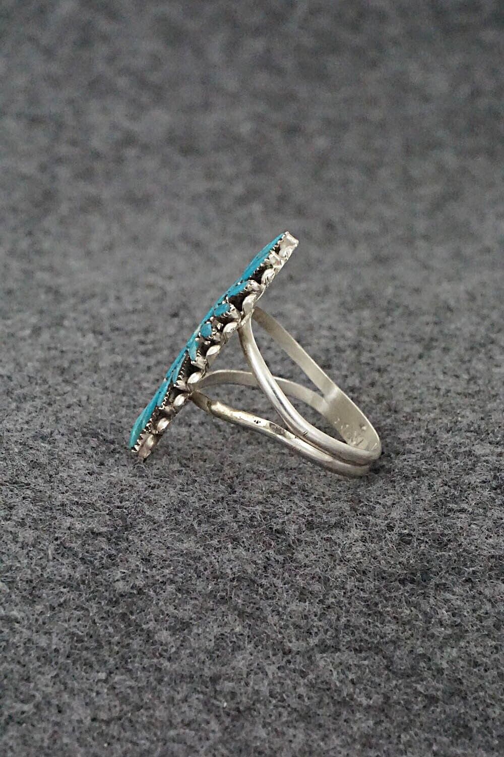 Turquoise & Sterling Silver Ring - Lorena Peina - Size 7.5