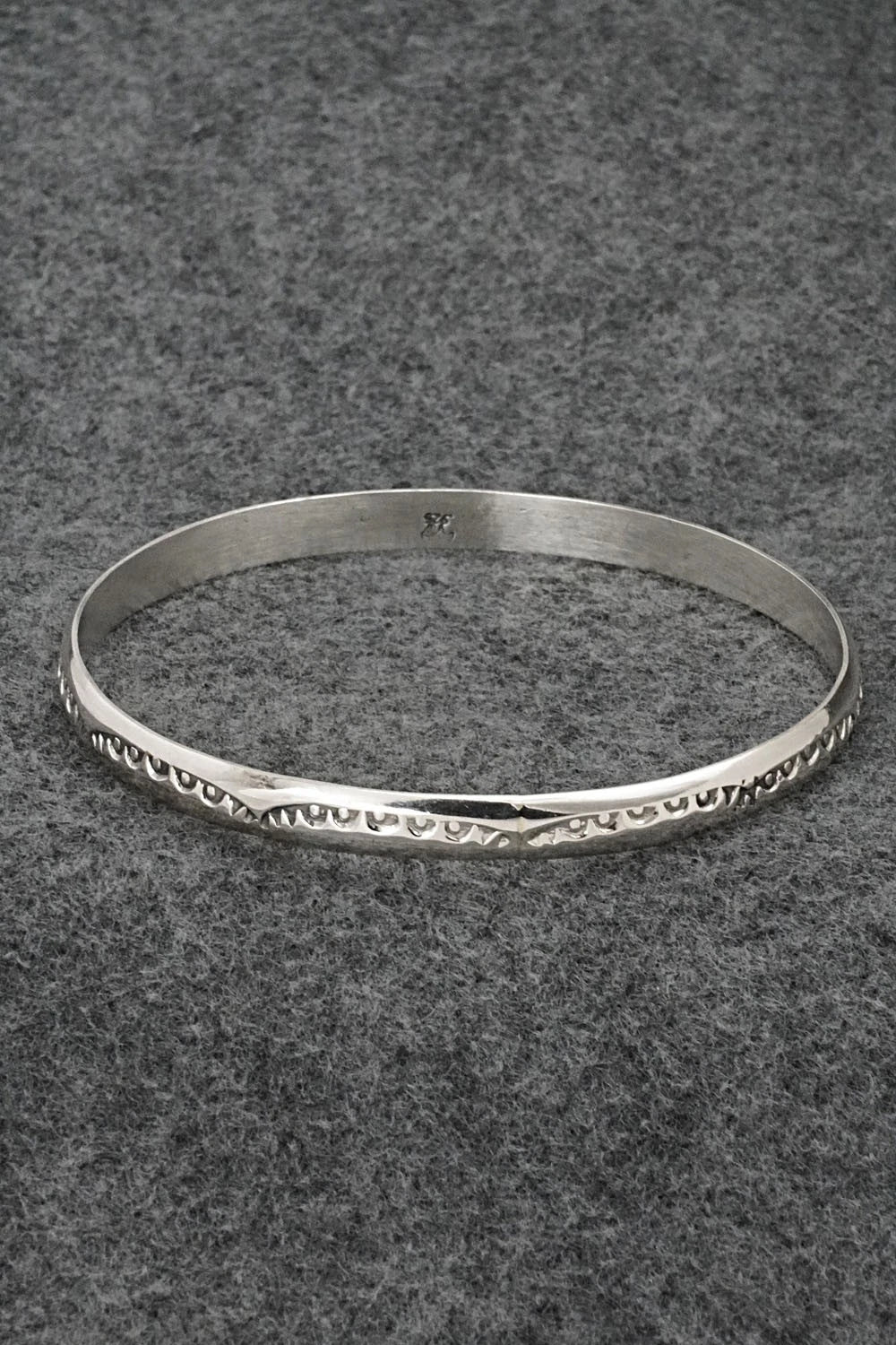 Sterling Silver Bangle Bracelet - Elaine Tahe