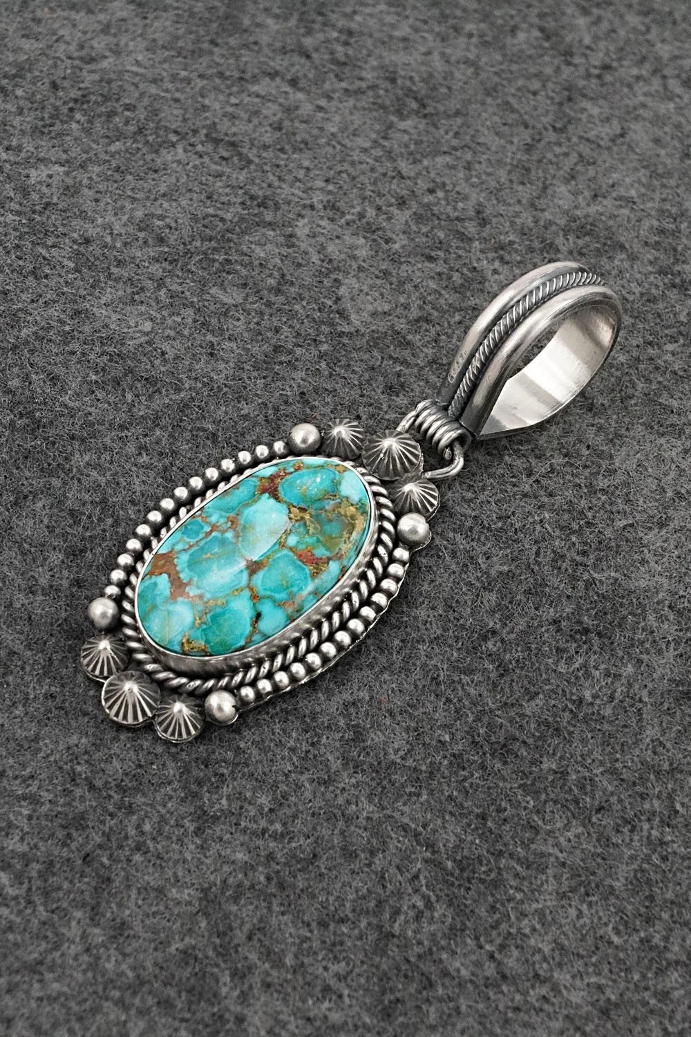 Turquoise & Sterling Silver Pendant - Michael Calladitto