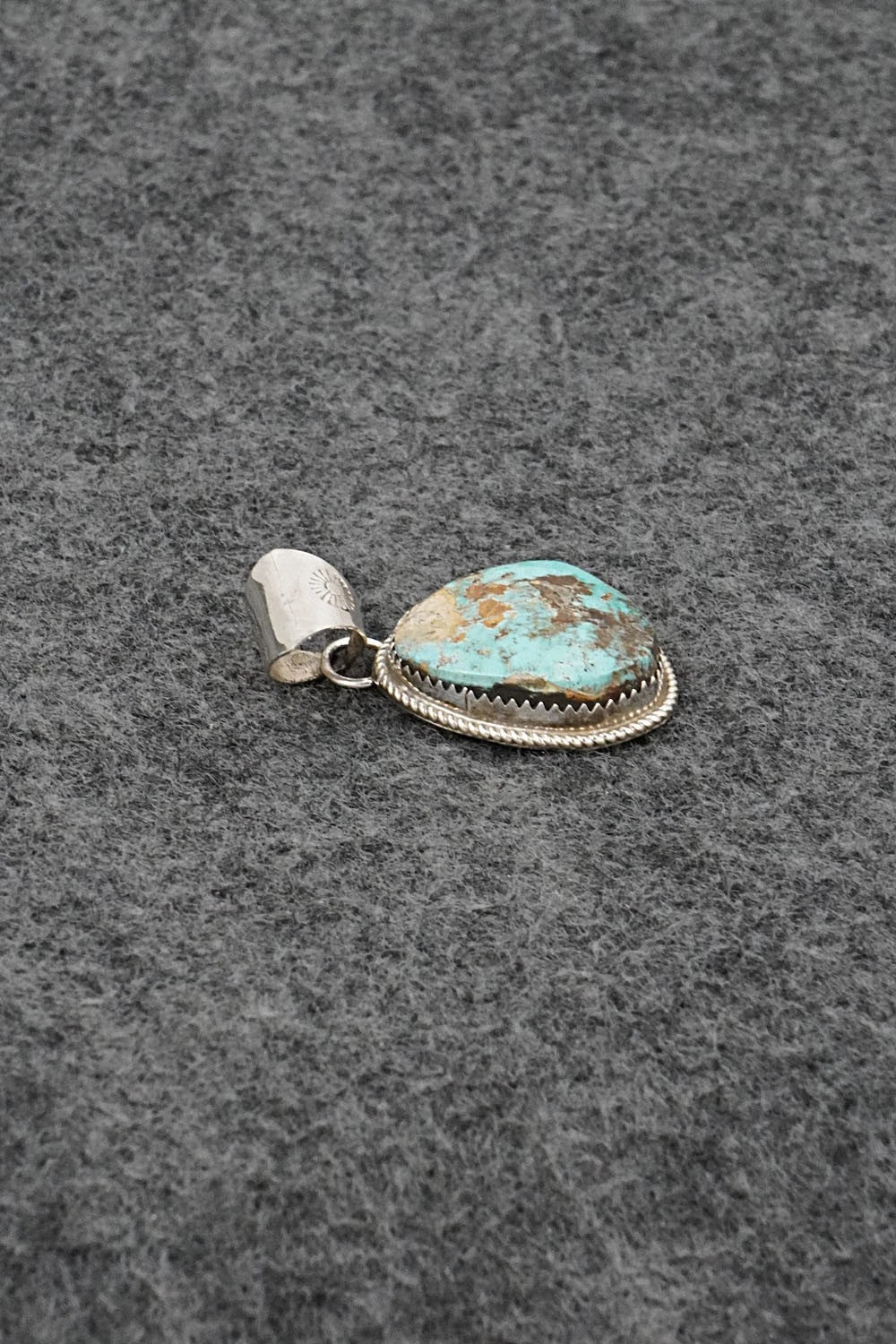Turquoise & Sterling Silver Pendant - Ernest Hawthorne