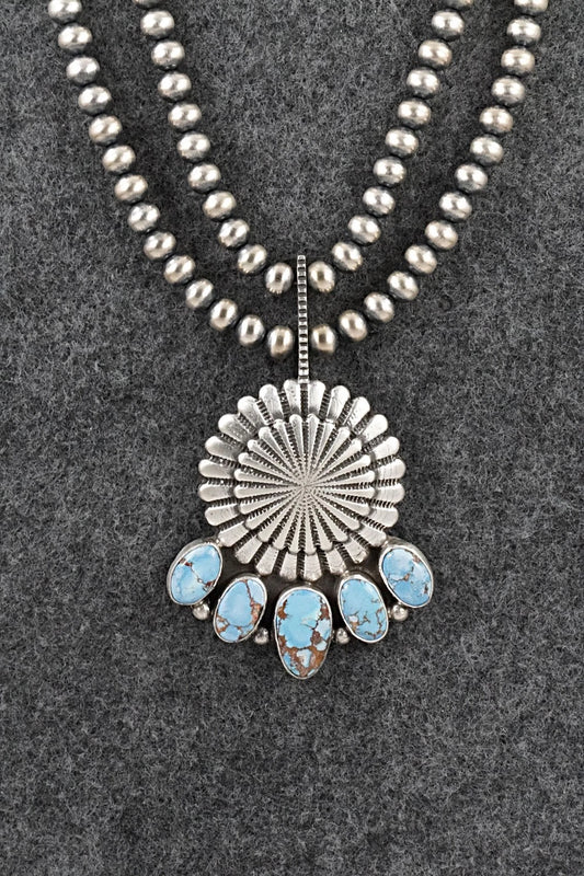 Turquoise & Sterling Silver Necklace - Tom Lewis