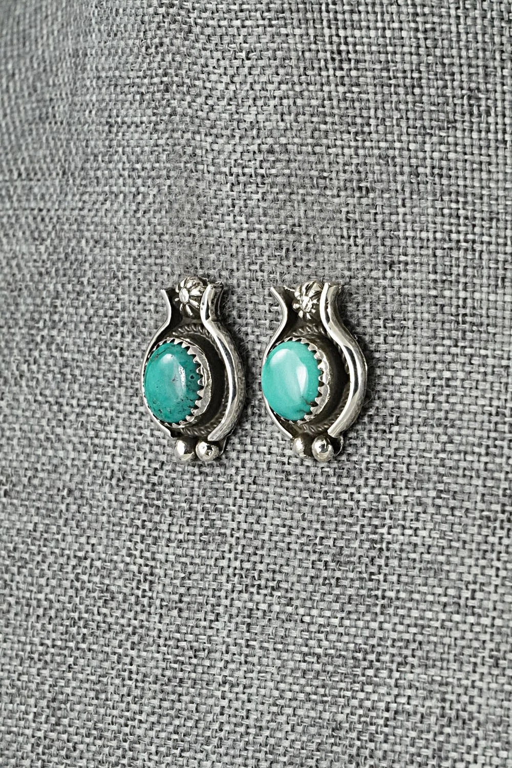Turquoise & Sterling Silver Necklace and Earrings Set - Phil Nez