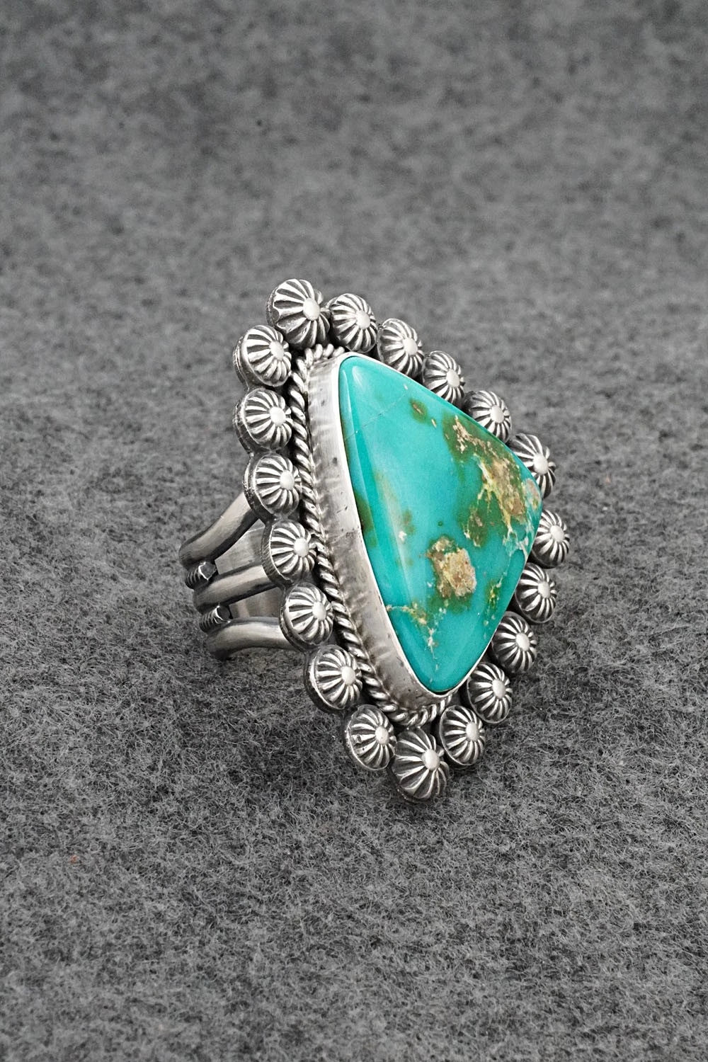 Turquoise & Sterling Silver Ring - Michael Calladitto - Size 9.5