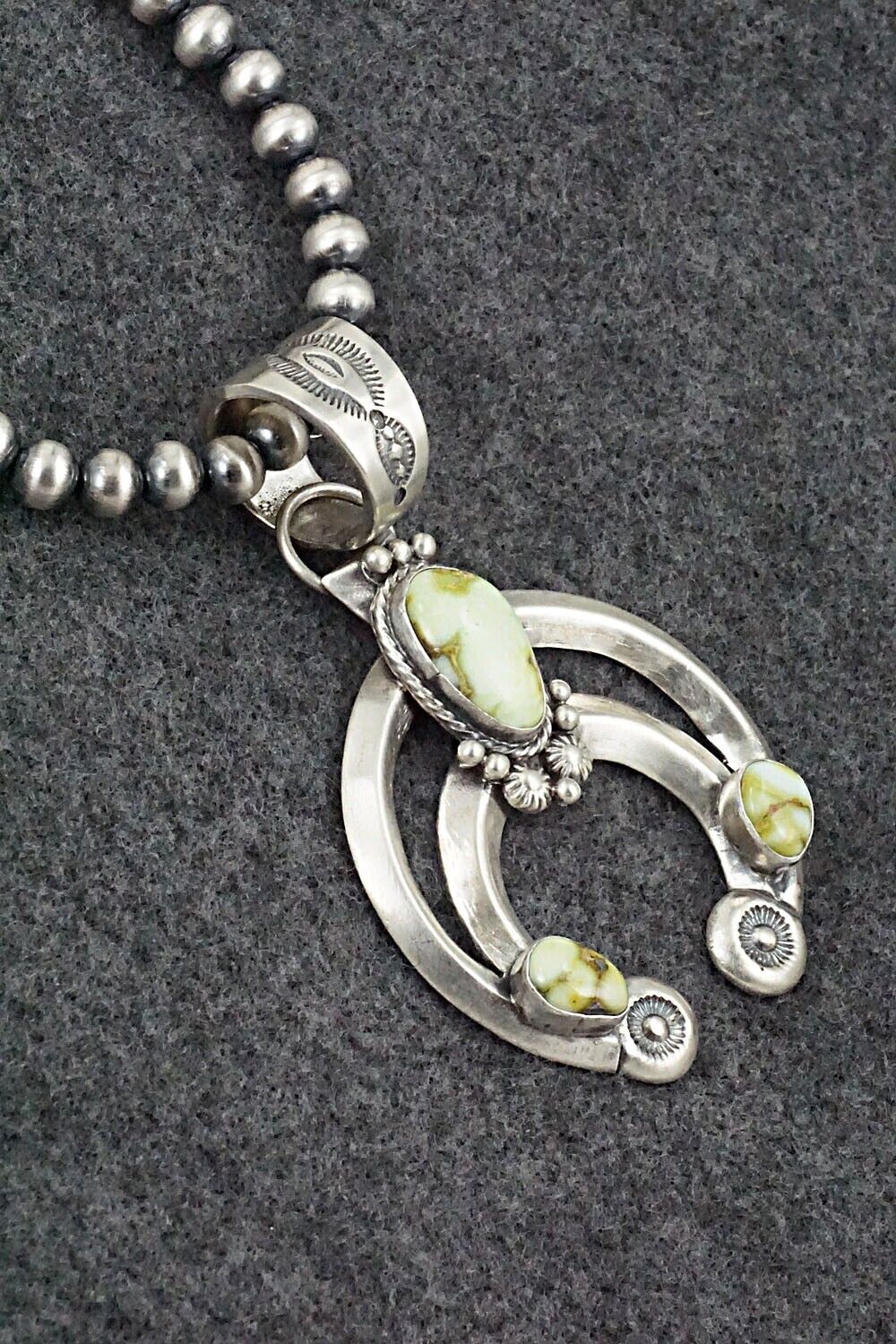 Variscite & Sterling Silver Necklace - Samuel Yellowhair