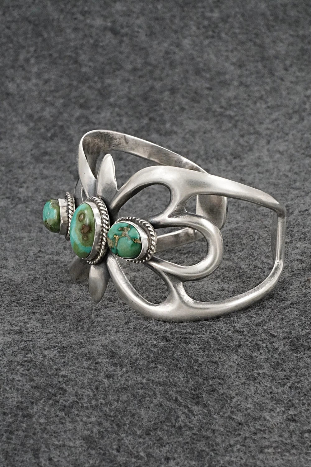 Turquoise & Sterling Silver Bracelet - Eugene Gruber