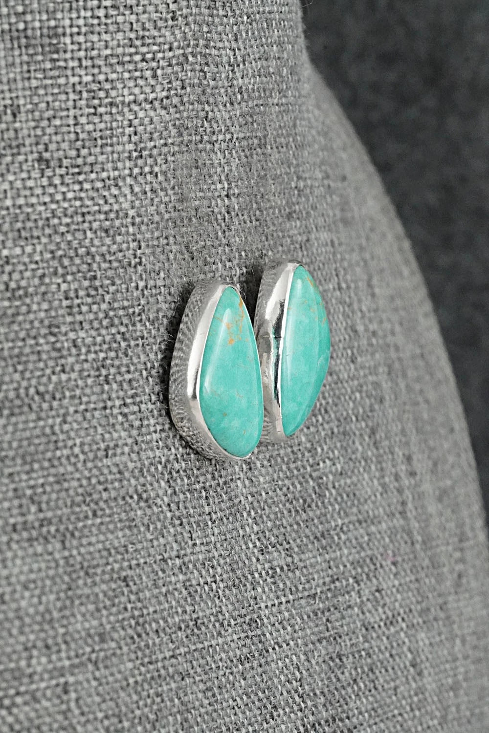 Turquoise & Sterling Silver Earrings - Eugene Gruber