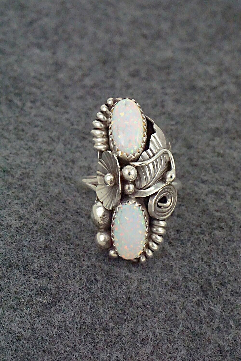 Opalite & Sterling Silver Ring - Max Calladitto - Size 7