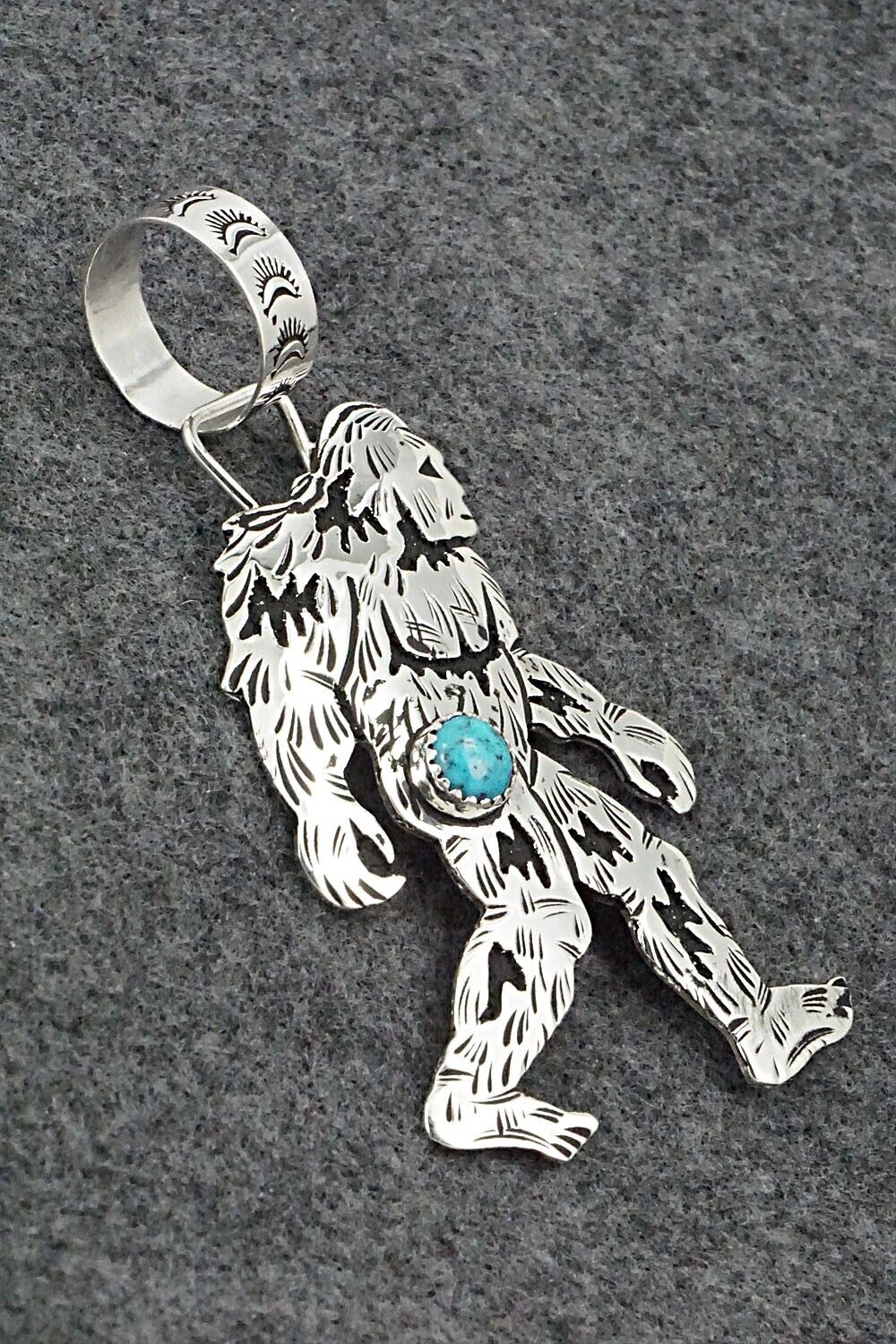 Turquoise & Sterling Silver Pendant - Richard Singer