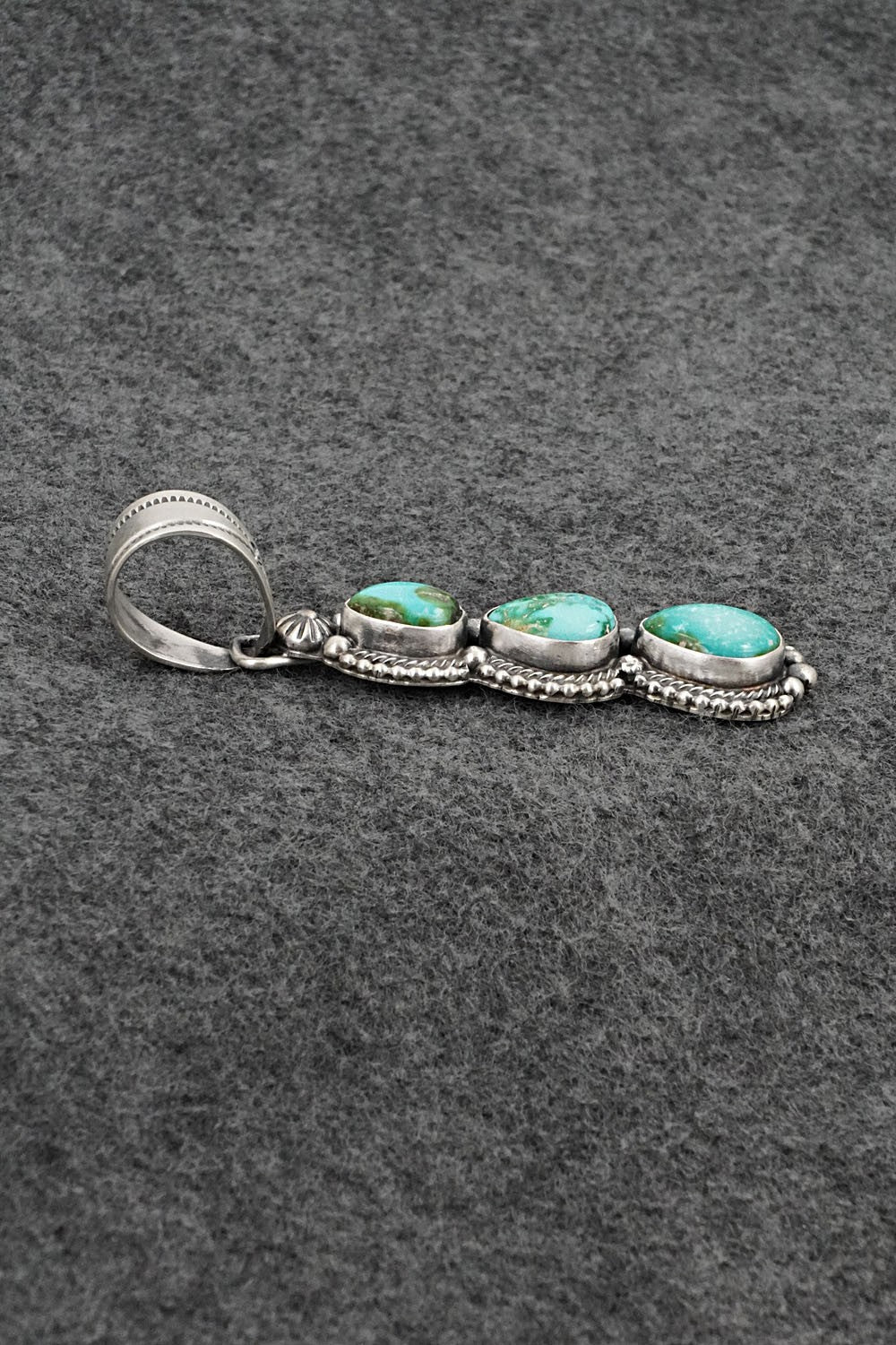 Turquoise & Sterling Silver Pendant - Kathleen Livingston