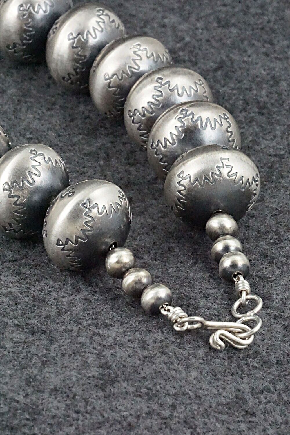 Sterling Silver Navajo Pearl Necklace - Bryannen Halwood