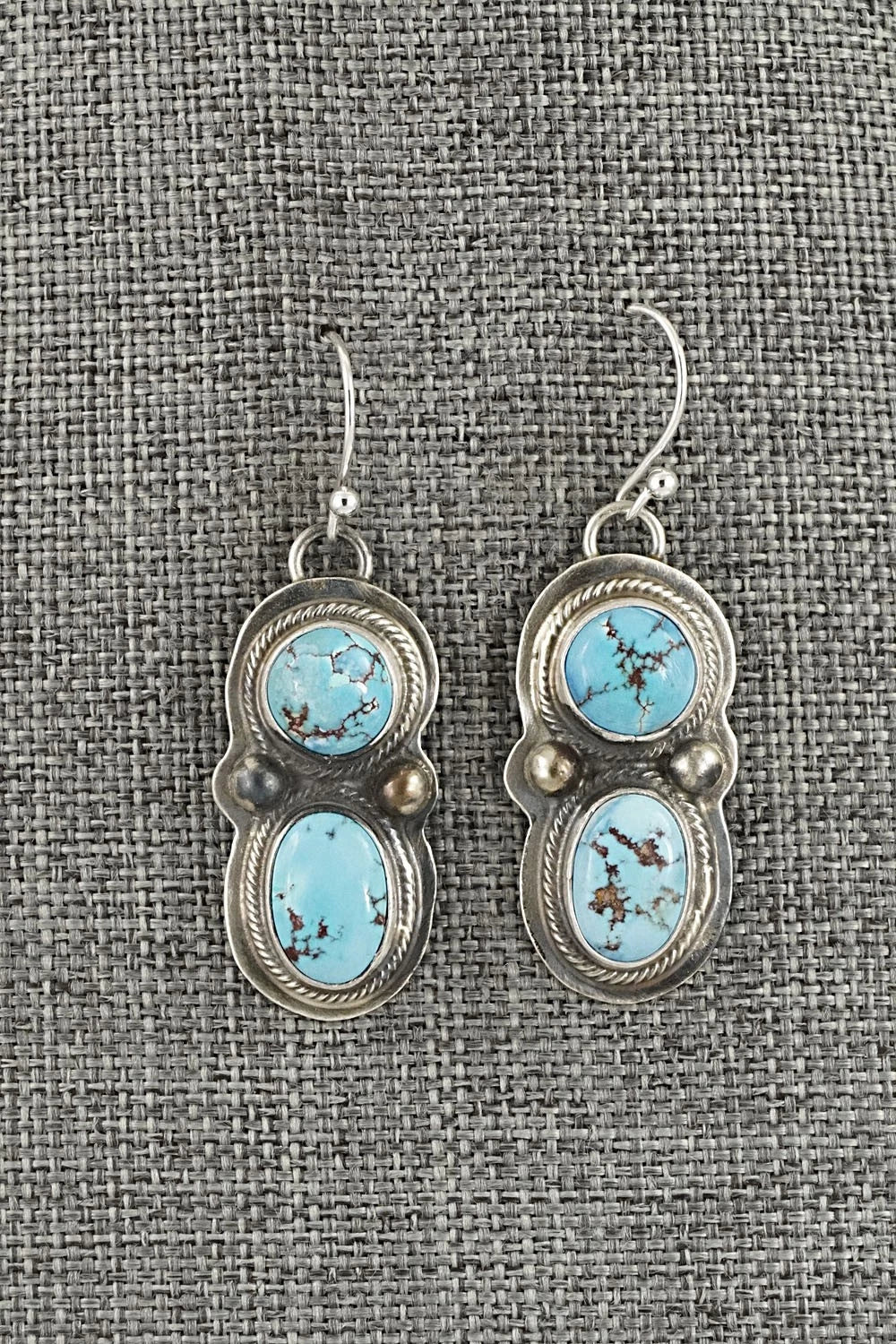 Turquoise & Sterling Silver Necklace and Earrings Set - Kathleen Livingston