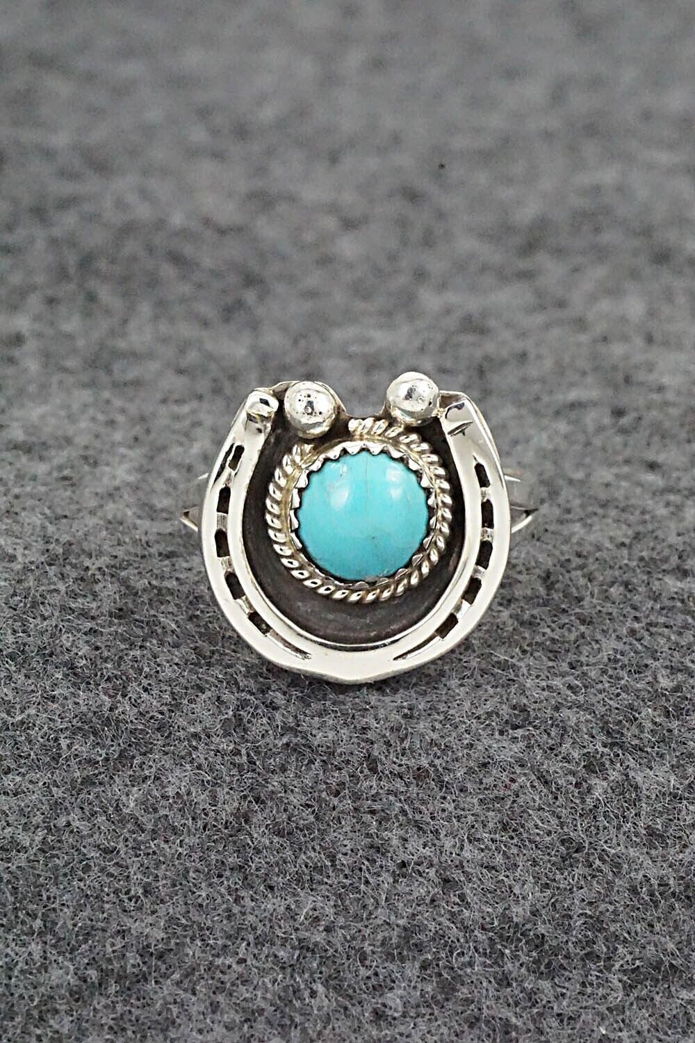 Turquoise & Sterling Silver Ring - Alice Rose Saunders - Size 9.25