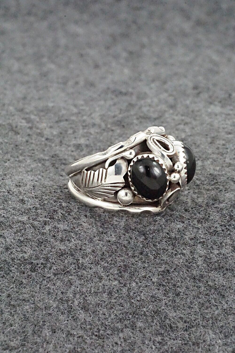 Onyx & Sterling Silver Ring - Max Calladitto - Size 11.5