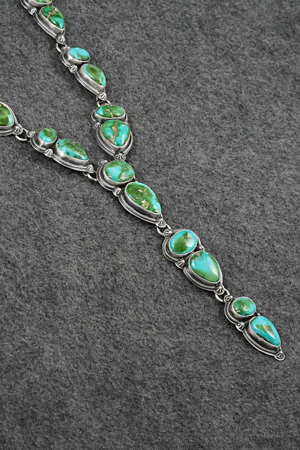 Turquoise & Sterling Silver Necklace and Earrings Set - Randy Boyd