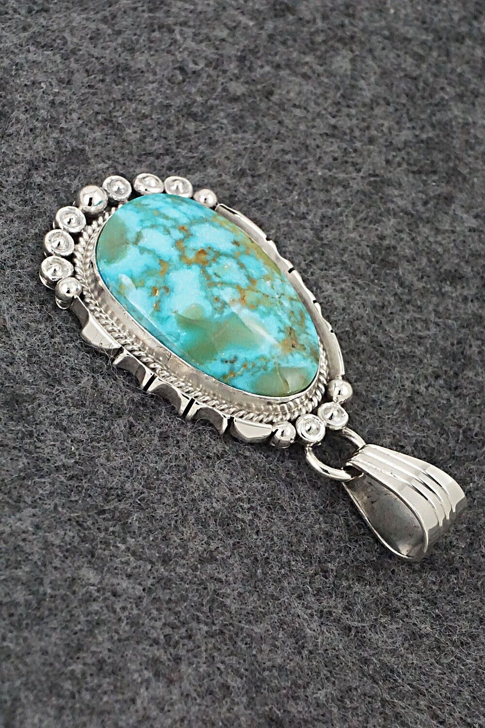 Turquoise & Sterling Silver Pendant - Daniel Benally