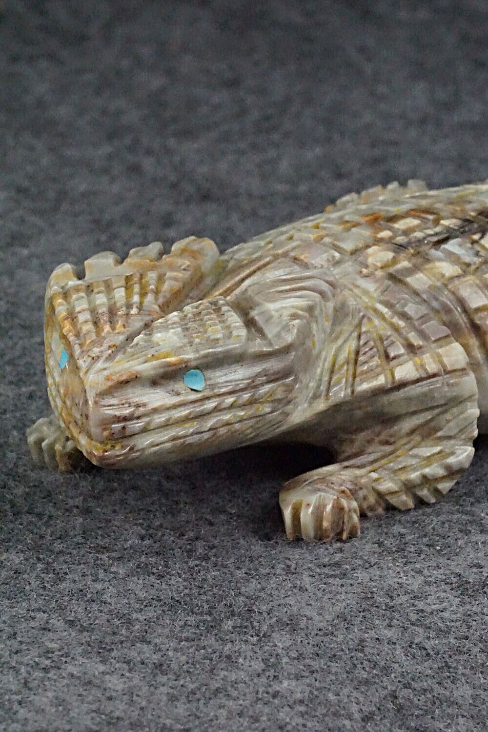 Horned Toad Zuni Fetish Carving - Tony Mackel
