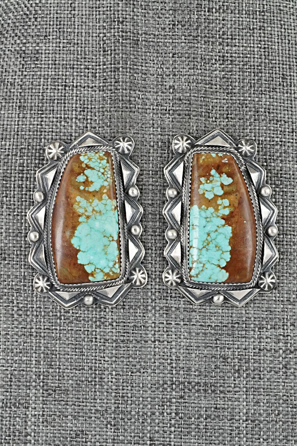 Turquoise & Sterling Silver Necklace and Earrings Set - Randy Boyd