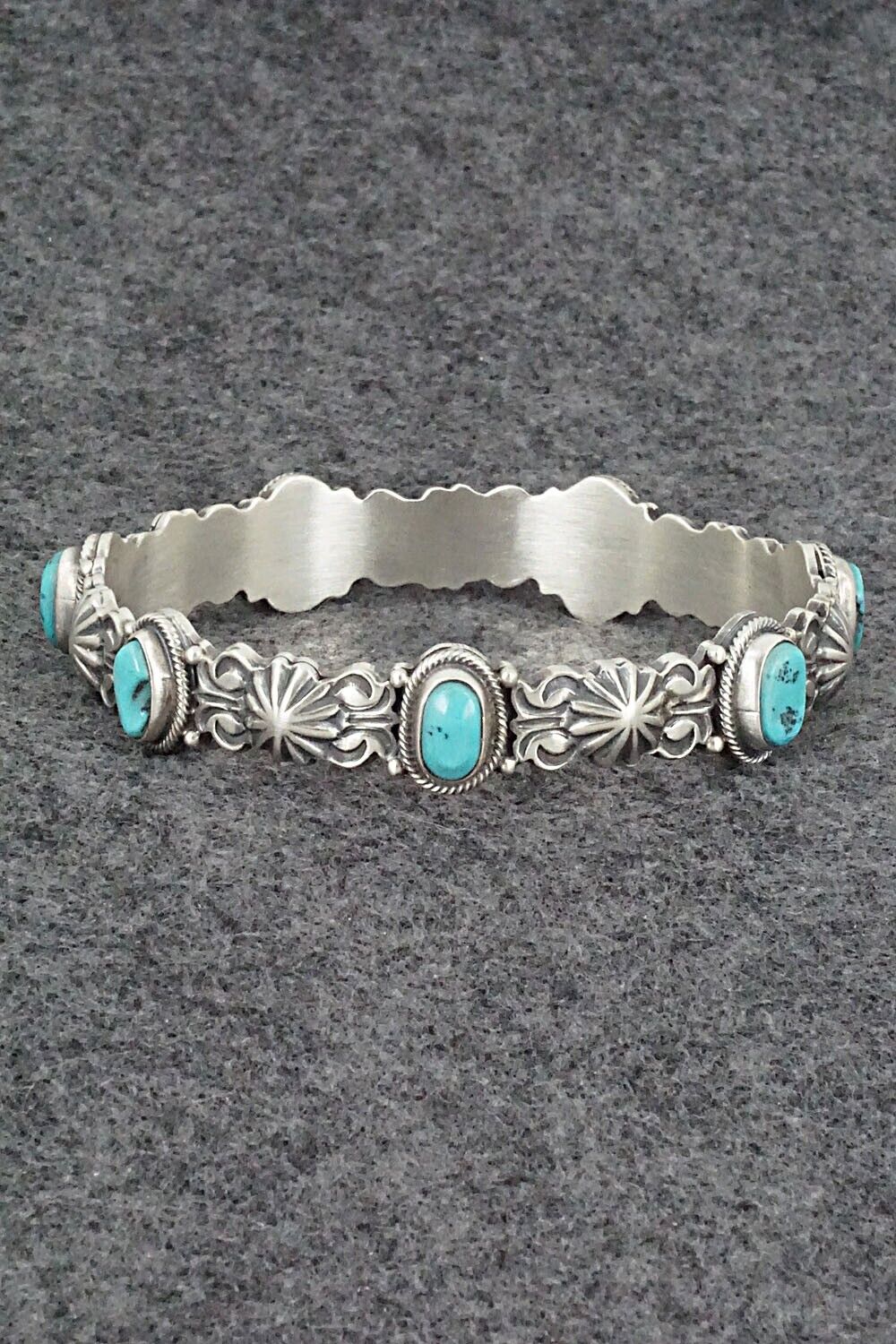 Turquoise & Sterling Silver Bangle Bracelet - Thomas Yazzie