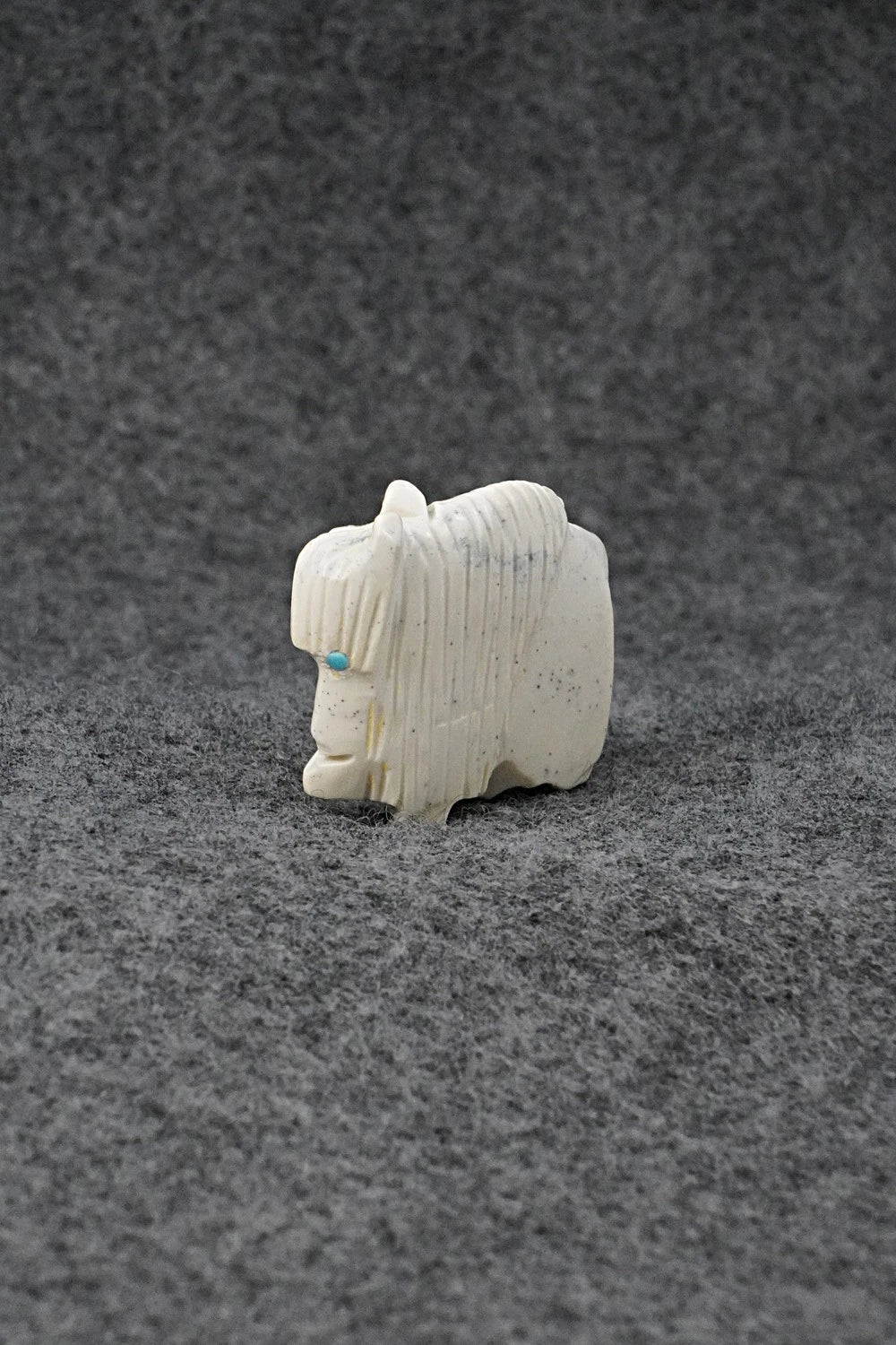 Buffalo Zuni Fetish Carving - Gilbert Lonjose