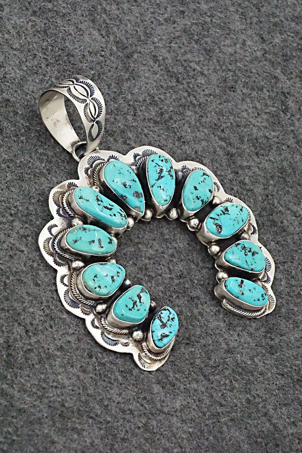 Turquoise & Sterling Silver Pendant - Bob Becenti