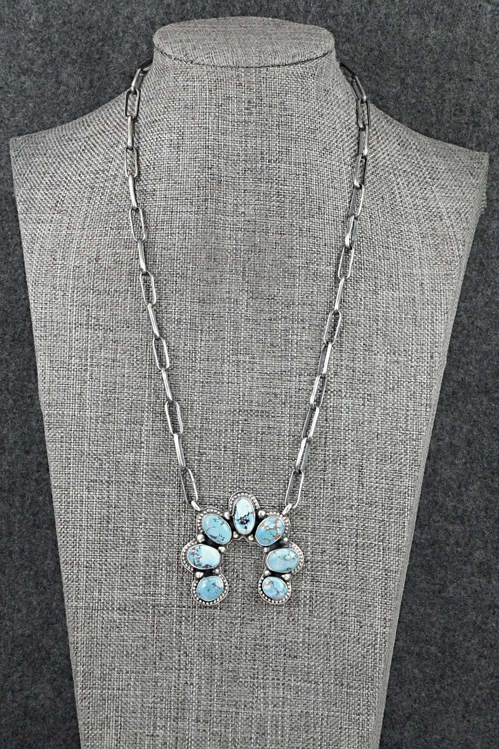 Turquoise & Sterling Silver Necklace - Darrin Livingston