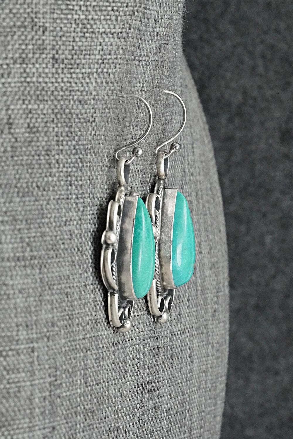 Turquoise & Sterling Silver Earrings - Kobe Martinez