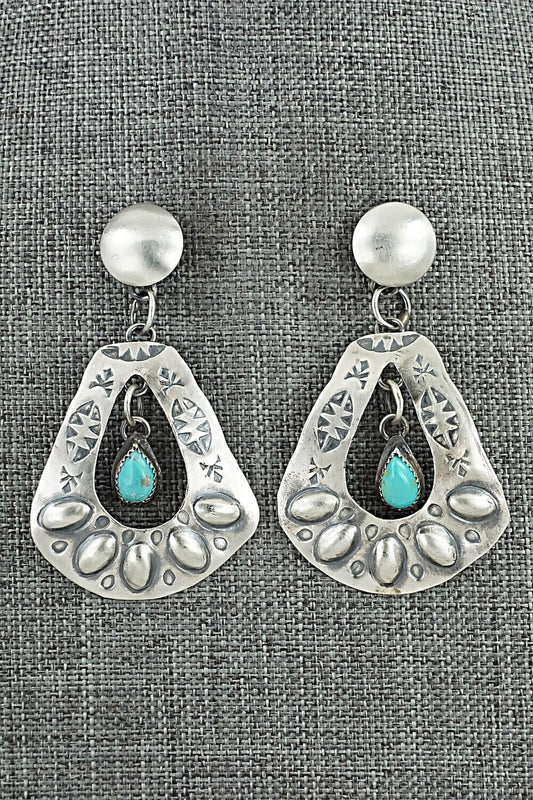 Turquoise & Sterling Silver Earrings - Gabrielle Yazzie