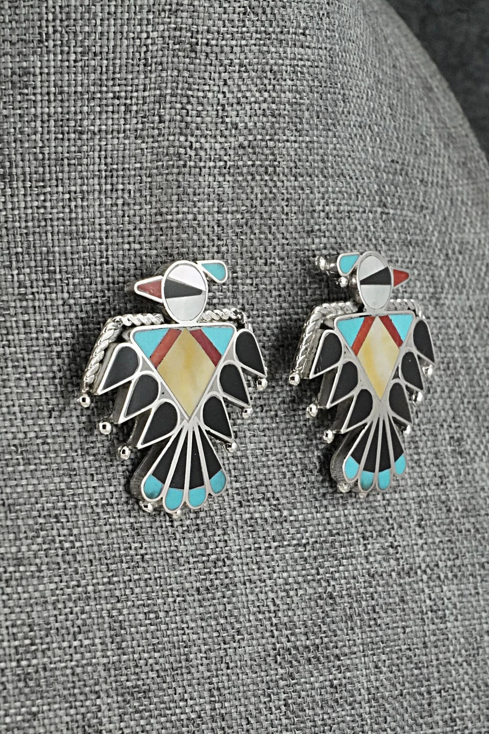 Multi-Stone & Sterling Silver Inlay Necklace Set - Adrian Wallace