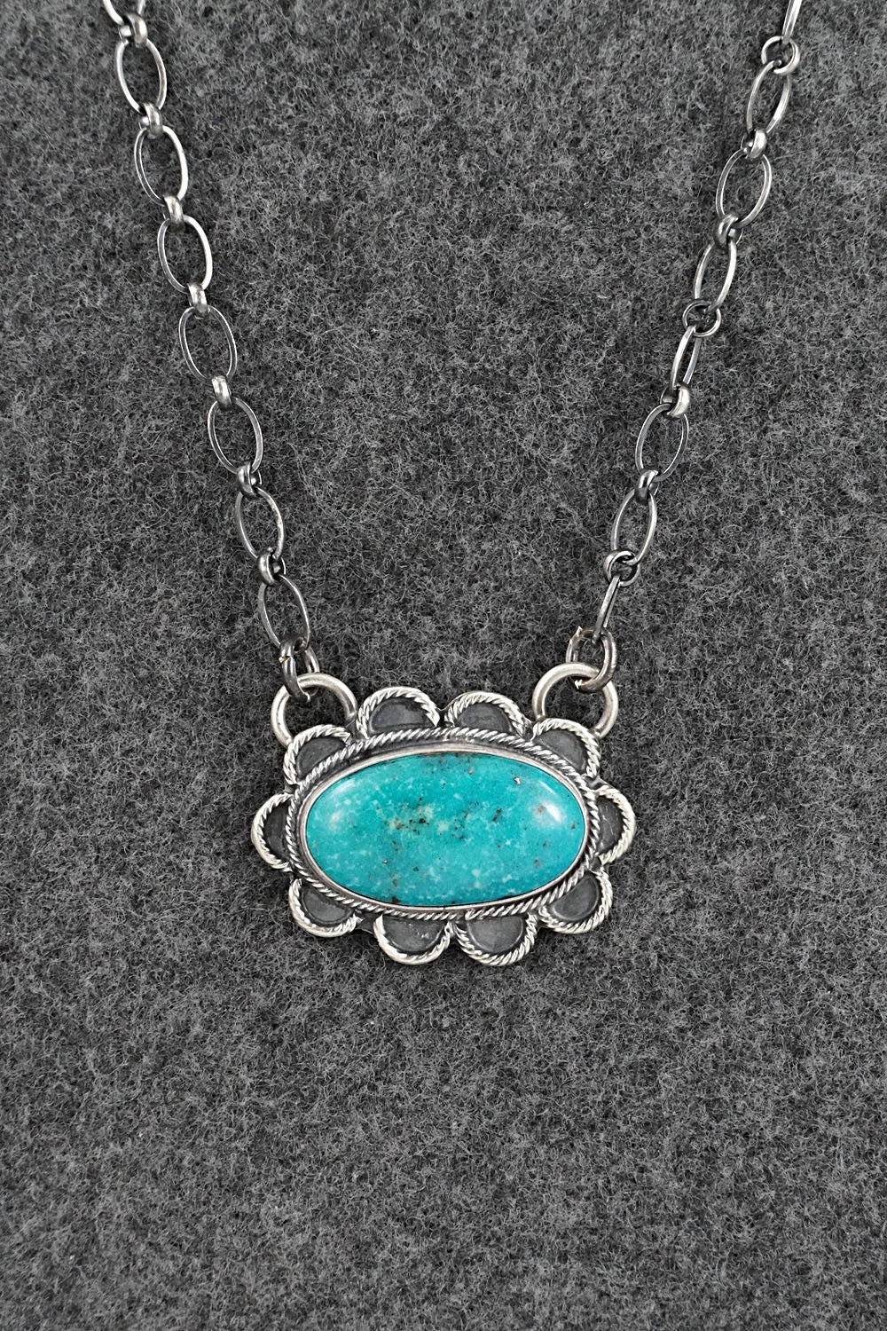 Turquoise & Sterling Silver Necklace - Bobby Johnson