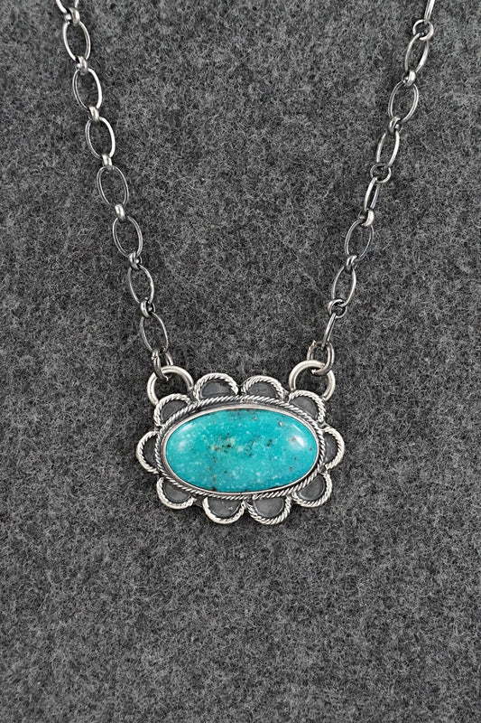 Turquoise & Sterling Silver Necklace - Bobby Johnson