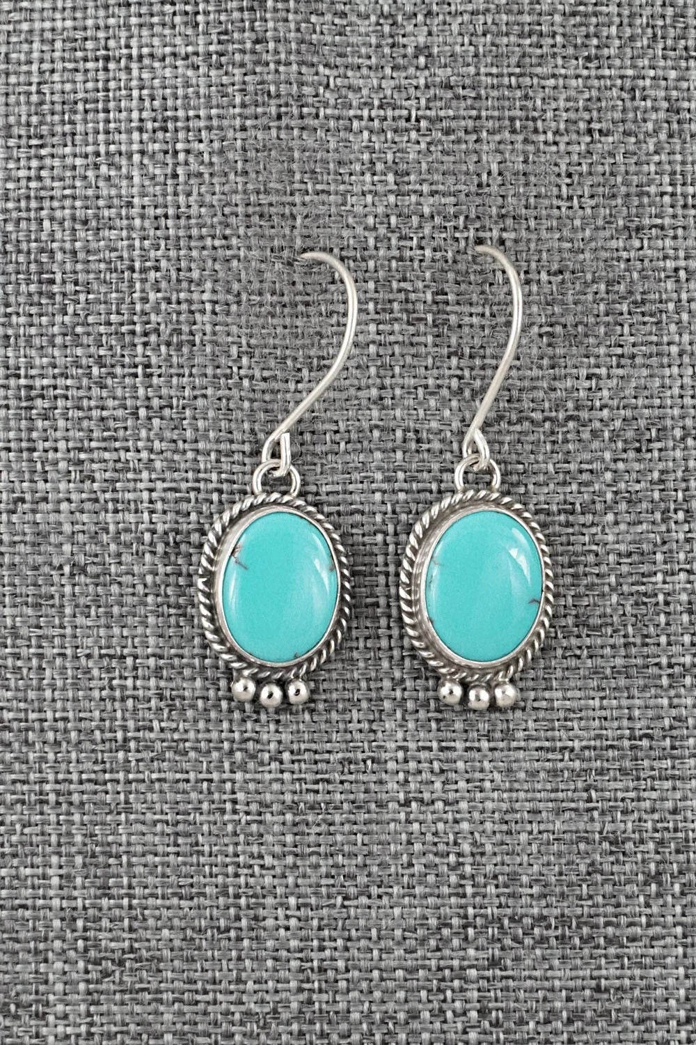 Turquoise & Sterling Silver Earrings - Eugene Gruber