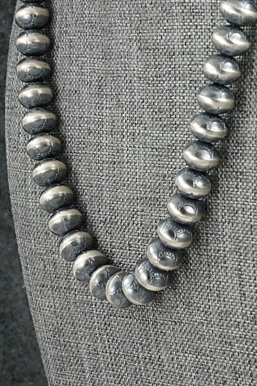 Sterling Silver Navajo Pearl Necklace 24" - Bryannen Halwood