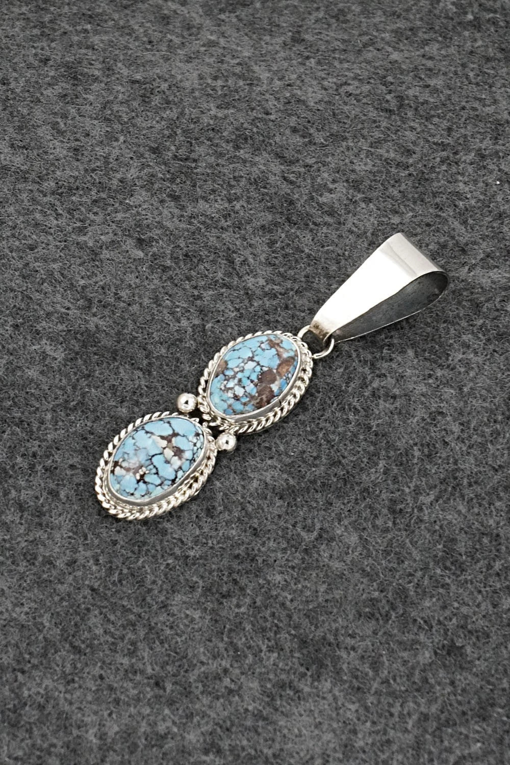 Turquoise & Sterling Silver Pendant - Eugene Gruber