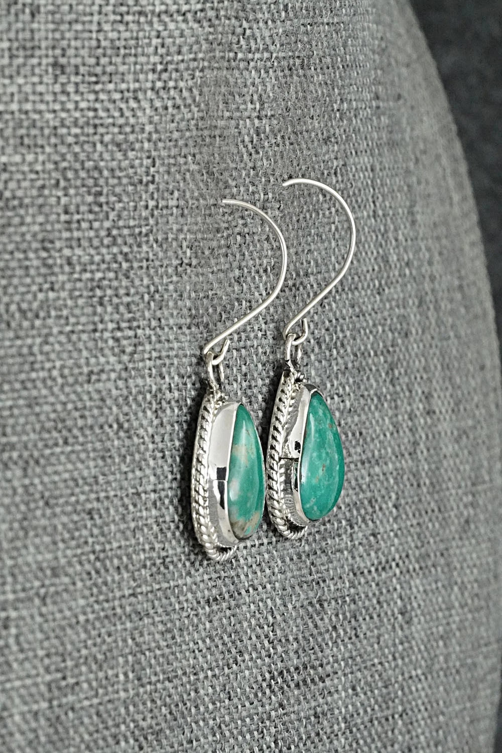 Turquoise & Sterling Silver Earrings - Rosemary Saunders