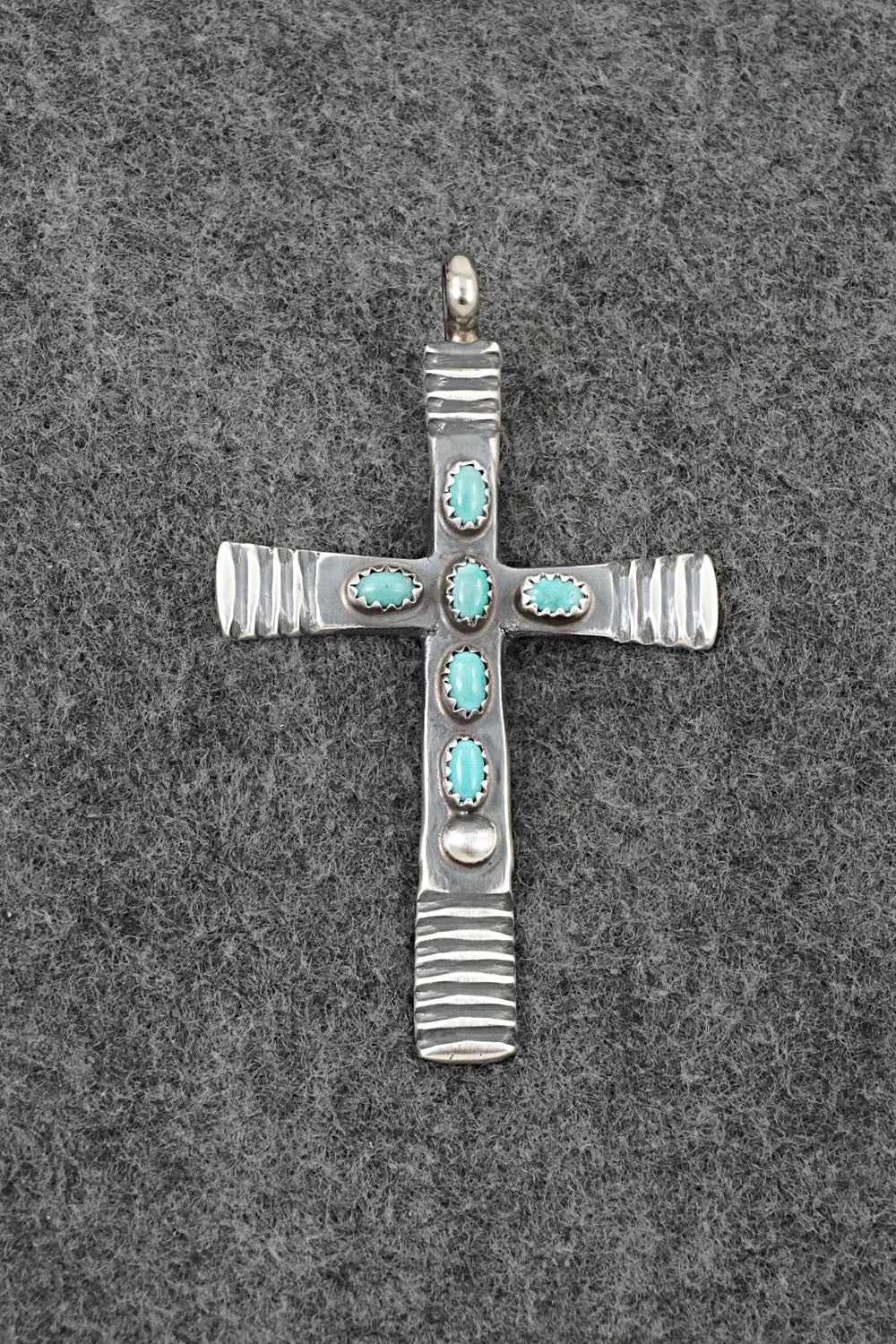 Turquoise & Sterling Silver Pendant - Martha Cayatineto