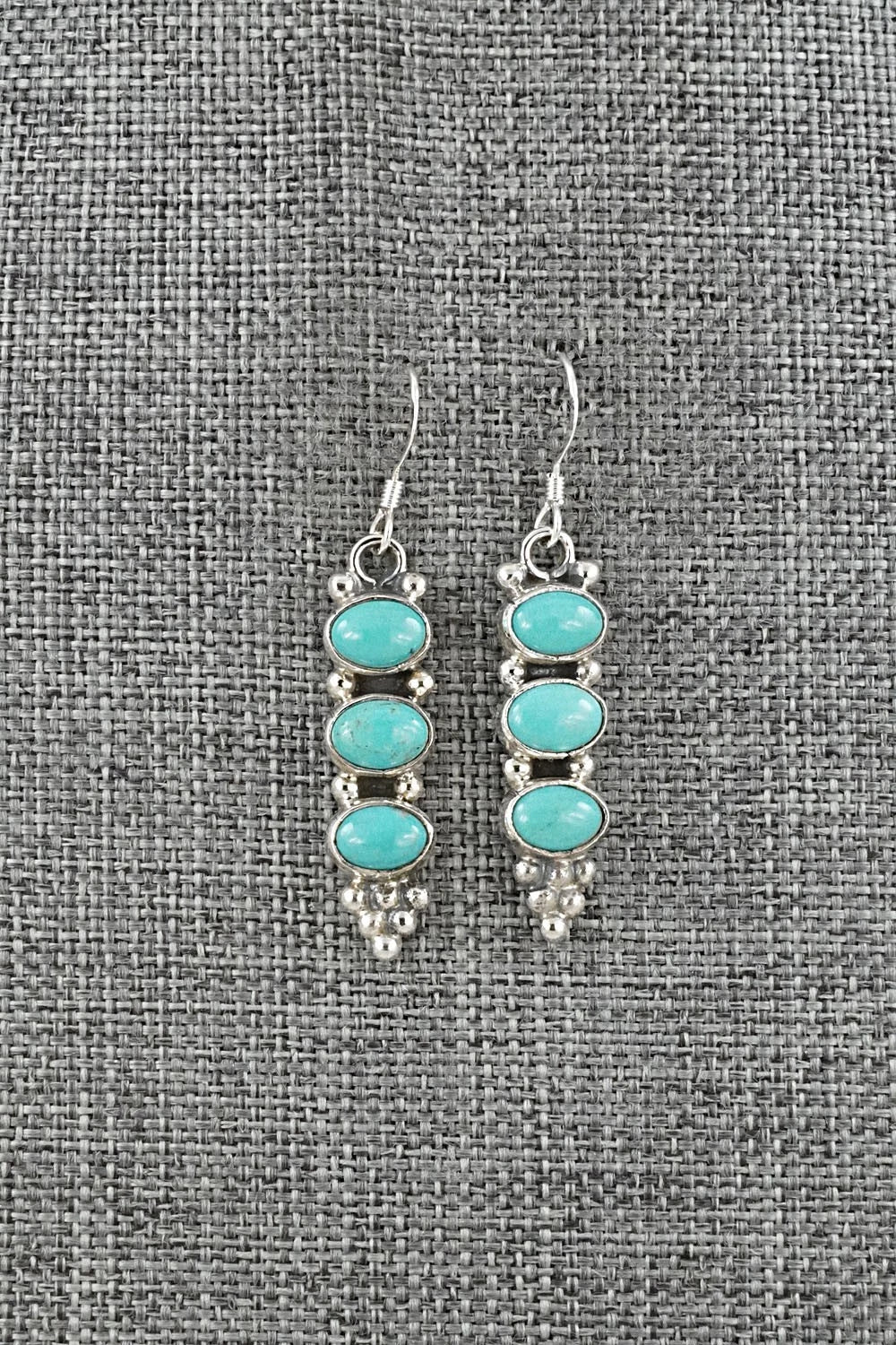 Turquoise & Sterling Silver Earrings - Gary Shorty