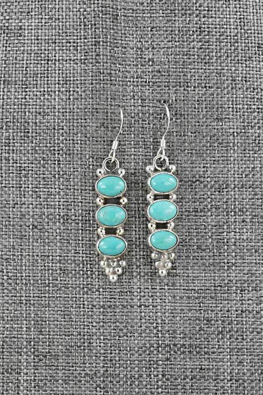 Turquoise & Sterling Silver Earrings - Gary Shorty