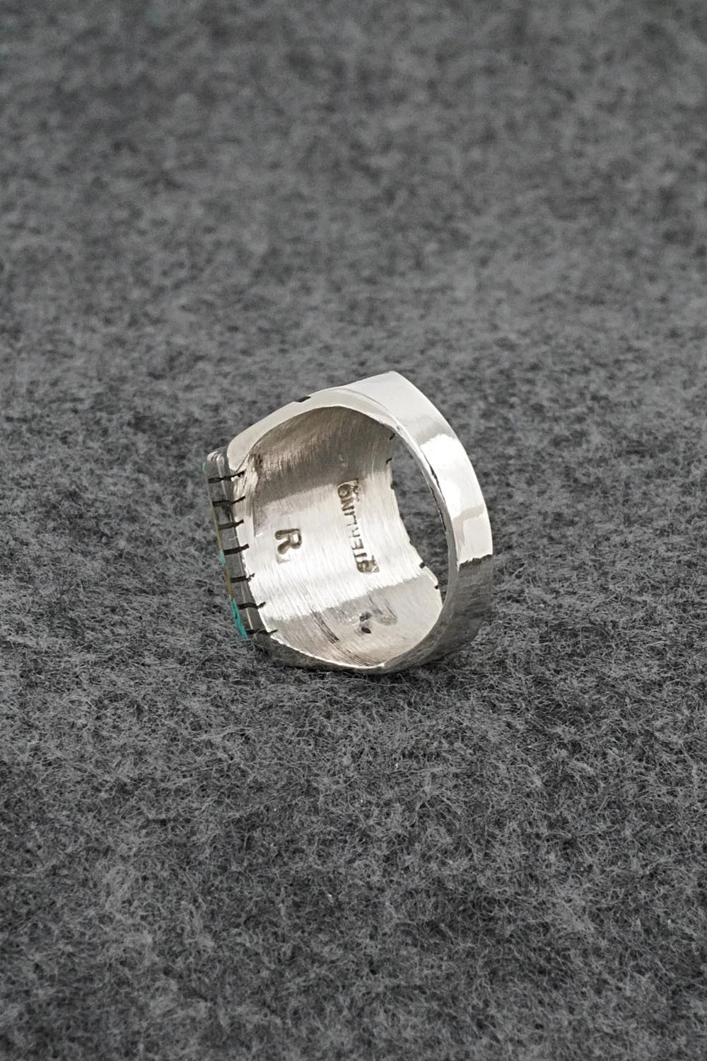 Turquoise & Sterling Silver Ring - Trevor Jack - Size 8