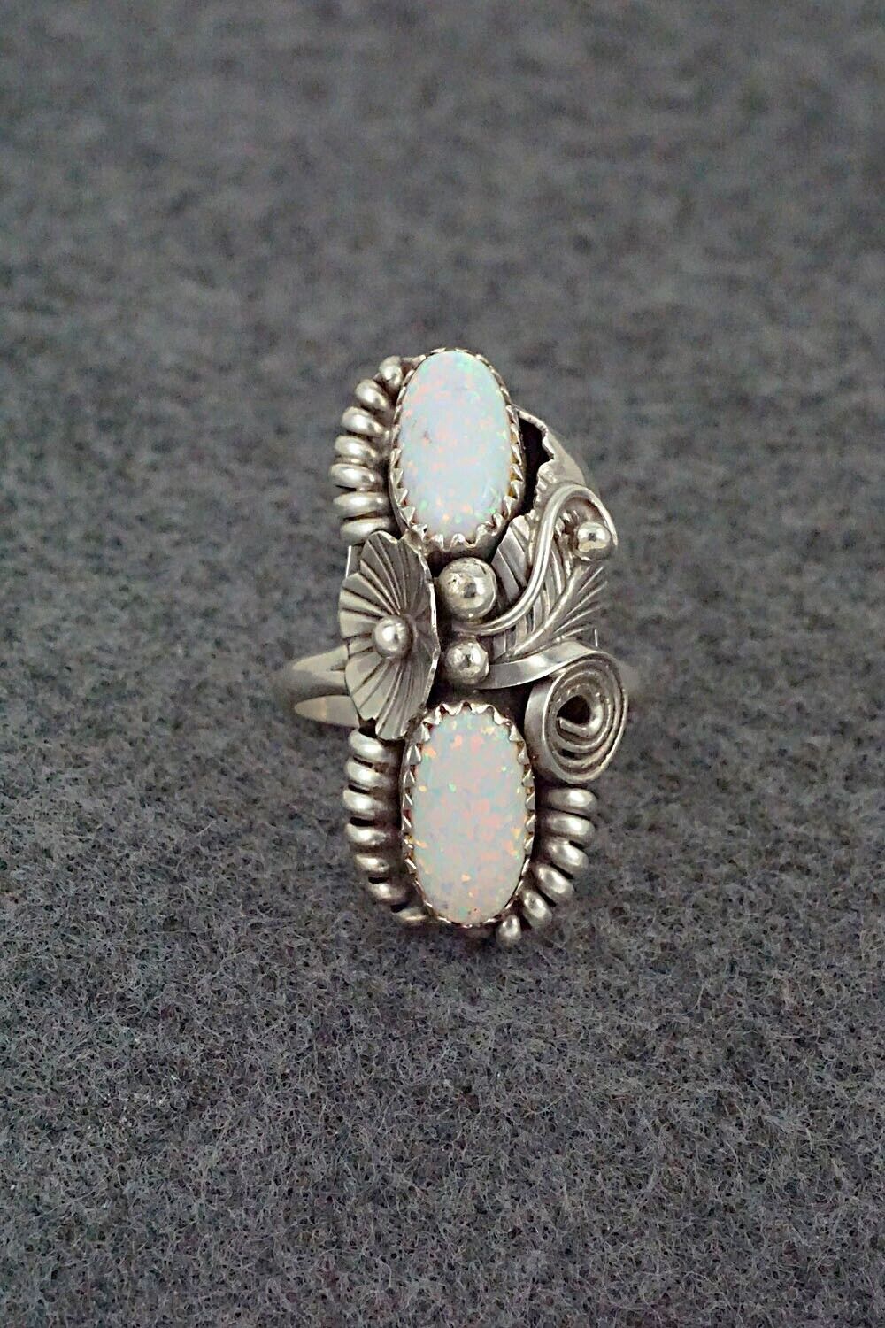 Opalite & Sterling Silver Ring - Max Calladitto - Size 6.5