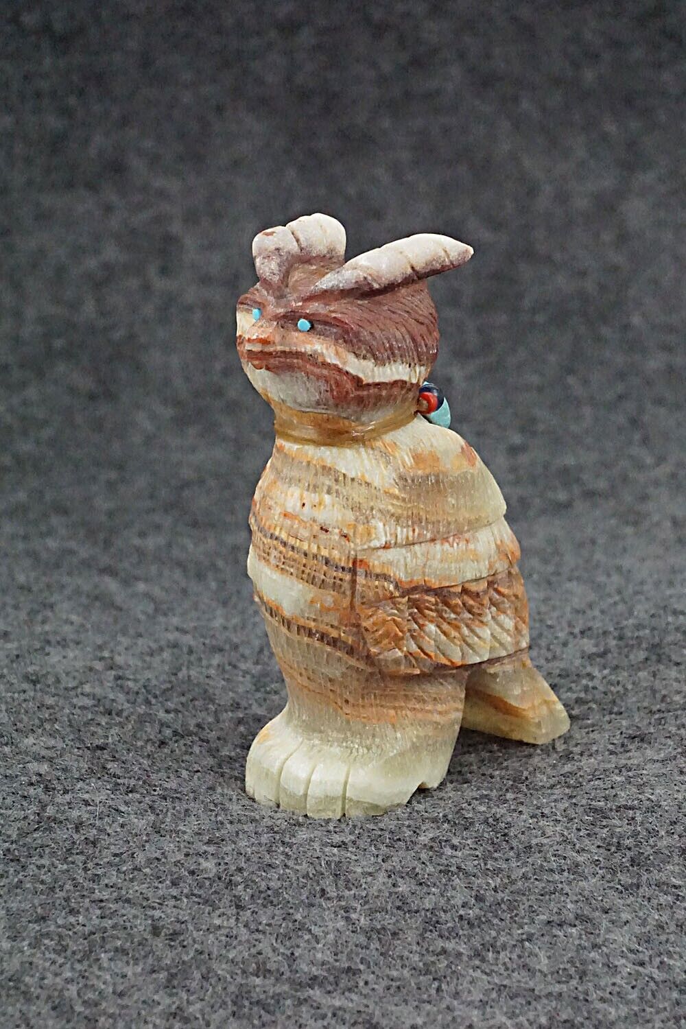 Horned Owl Zuni Fetish Carving - Douglas Martza