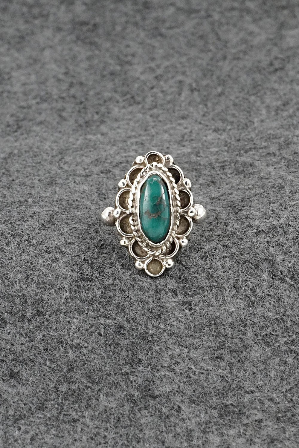 Turquoise & Sterling Silver Ring - Priscilla Reeder - Size 8