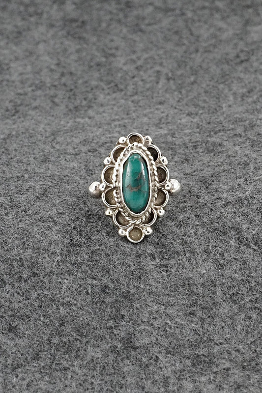 Turquoise & Sterling Silver Ring - Priscilla Reeder - Size 8