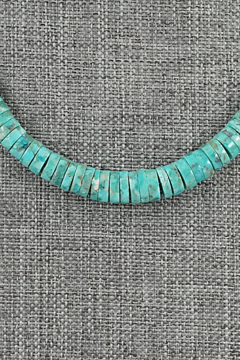 Turquoise & Sterling Silver Necklace 18" - Doreen Jake