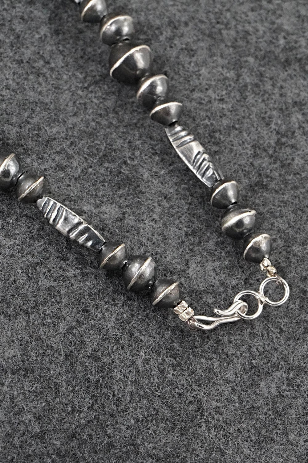 Sterling Silver Navajo Pearl Necklace 23" - Vintage